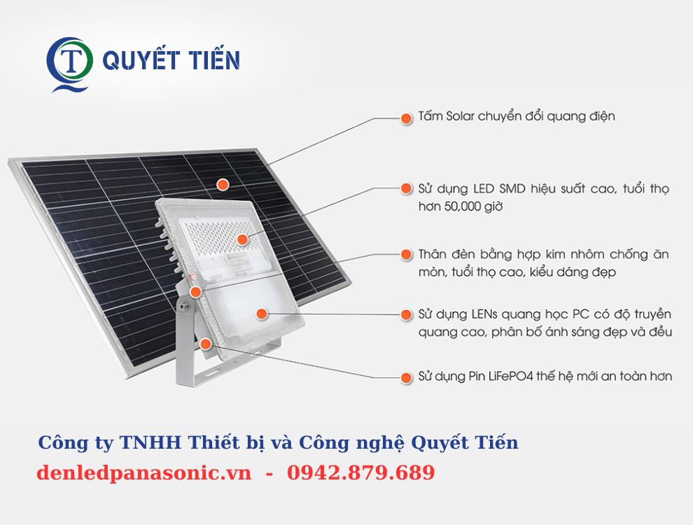 cấu tạo của đèn LED năng lượng mặt trời